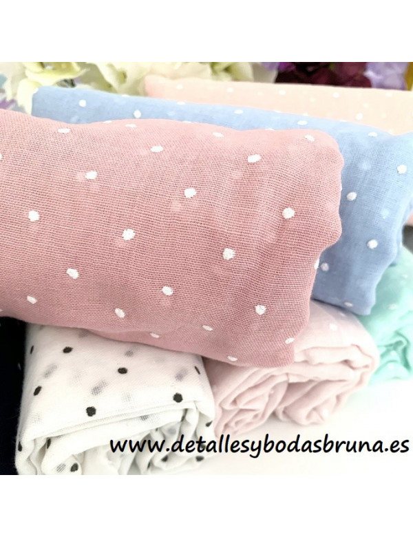Pashmina Lunares Mini de Viscosa - AGOTADO -