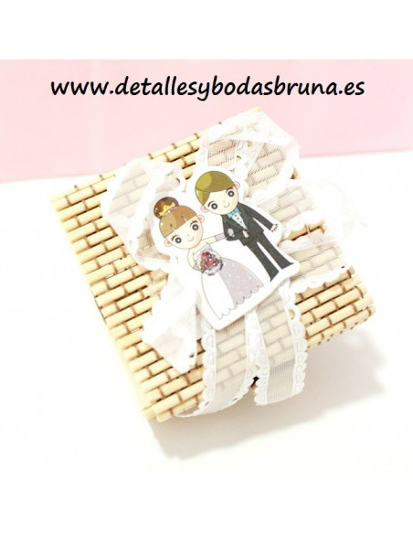 Caja de Bambú Novios para detalles - ULTIMAS 7 UNIDADES -