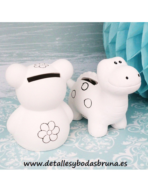 Hucha Animales para Colorear con Rotuladores