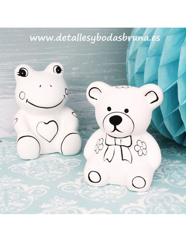 Hucha Animales para Colorear con Rotuladores