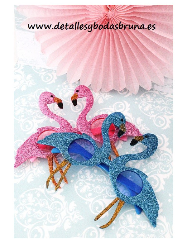 Gafas Flamenco Rosa Purpurina