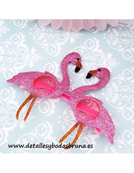 Gafas Flamenco Rosa Purpurina