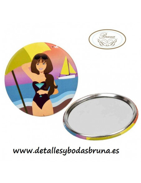 Espejo Chica Bañador Playa