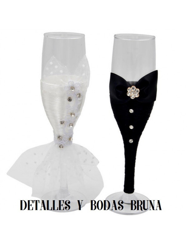 Copas para el Brindis de Boda Novios