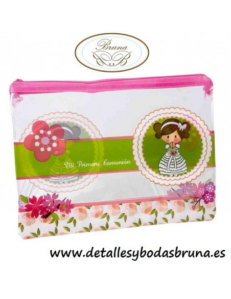 Estuche Neceser para Comunión de Niña Flores
