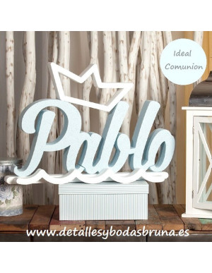 Nombre de Corcho Comunión Marinero Velero 2