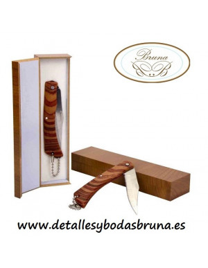 Navaja en Caja de Madera para Boda - AGOTADO - 