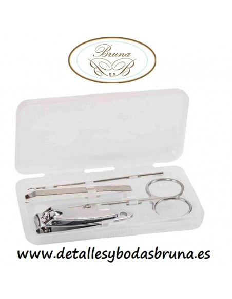 Set de Manicura Blanco para Boda y Comunión 