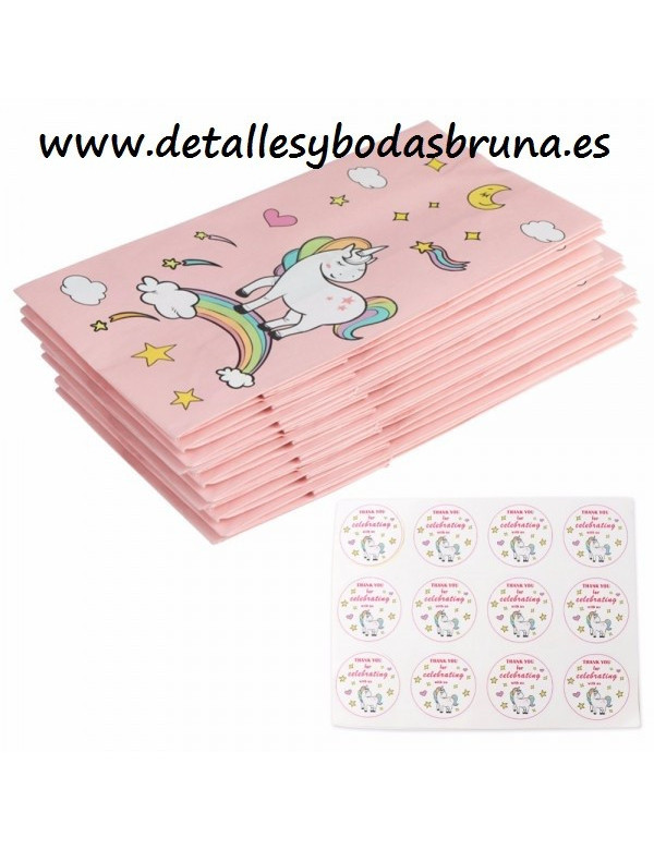 Bolsas de Papel Unicornio 12 u - AGOTADO -