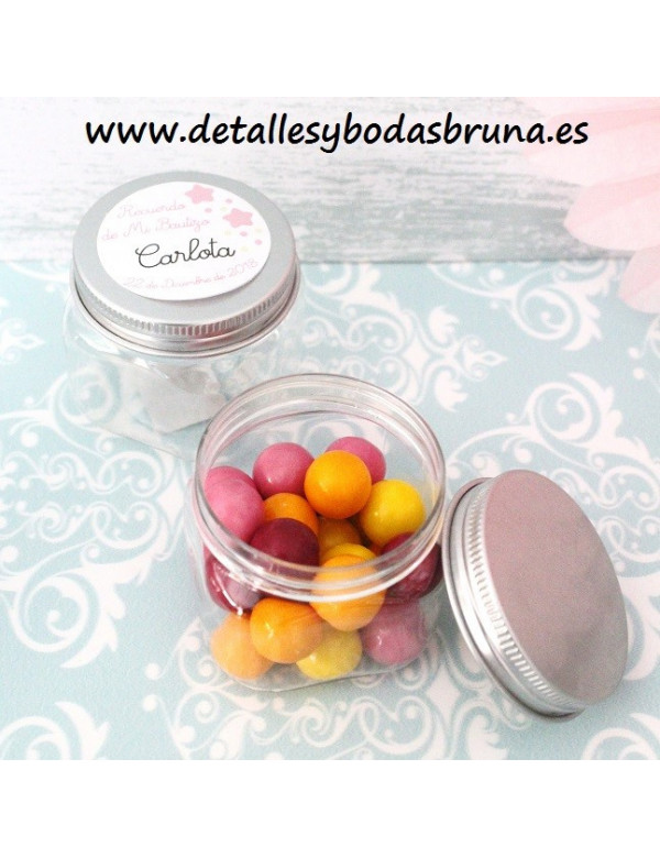 Tarro Latita para Chuches Cuadrada Boda y Comunión