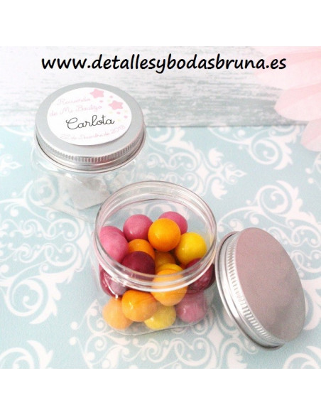 Tarro Latita para Chuches Cuadrada Boda y Comunión