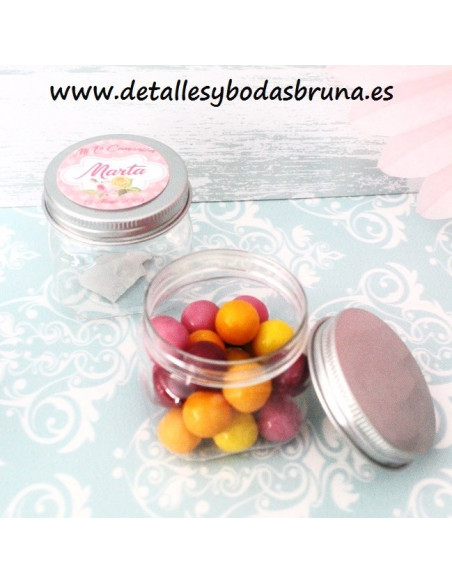 Tarro Latita para Chuches Cuadrada Boda y Comunión