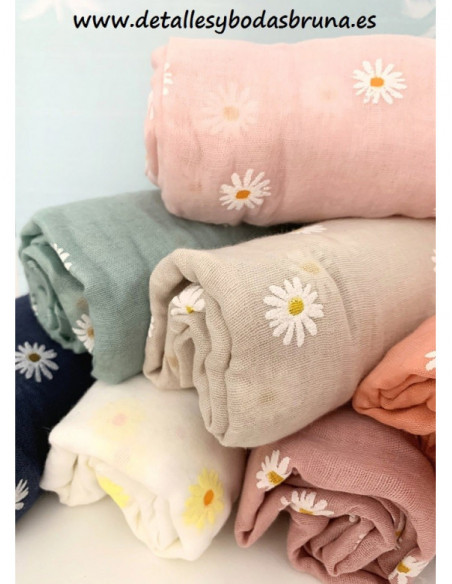 Pashminas para Boda y Comunión Margaritas - AGOTADO -