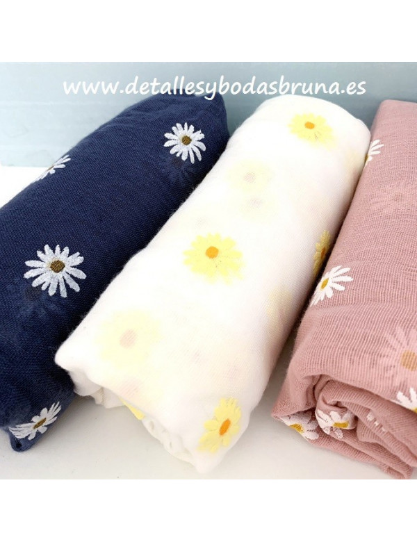 Pashminas para Boda y Comunión Margaritas - AGOTADO -