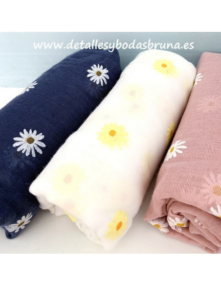 Pashminas para Boda y Comunión Margaritas - AGOTADO -