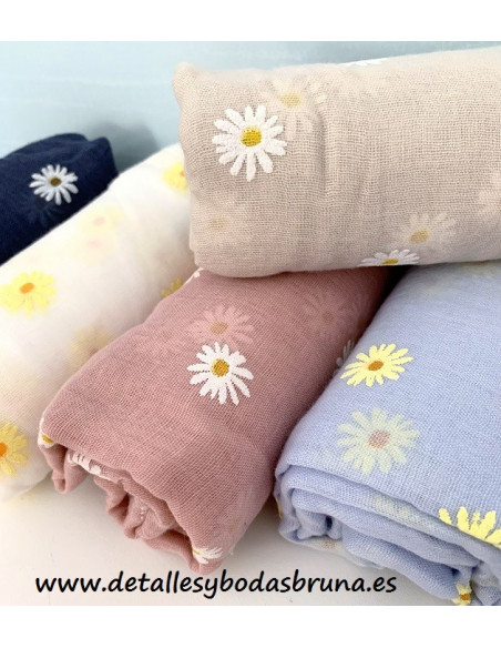 Pashminas para Boda y Comunión Margaritas - AGOTADO -