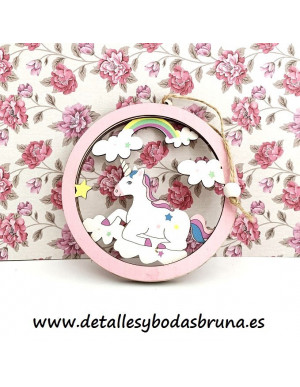 Colgante Unicornio de Madera 2