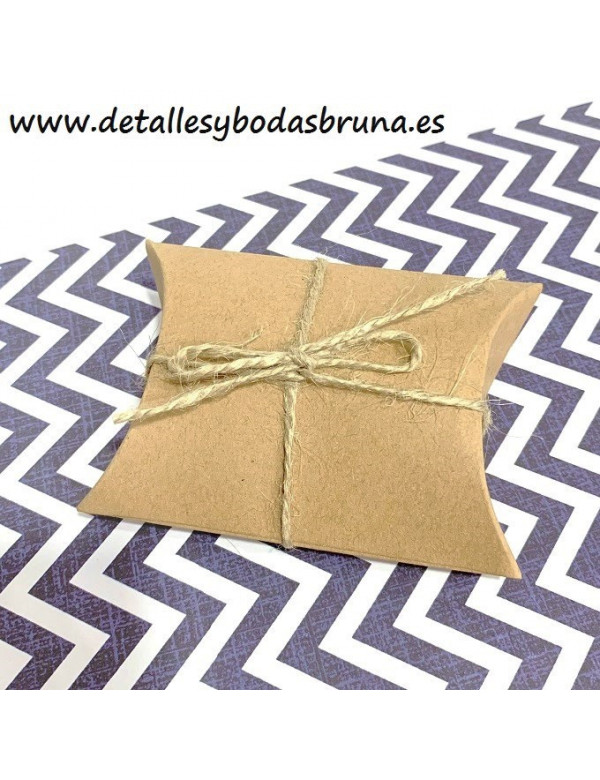 Cajita Cartón Kraft con Cuerda Rústica