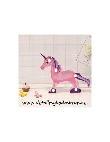 Lámpara Led Unicornio Pintado