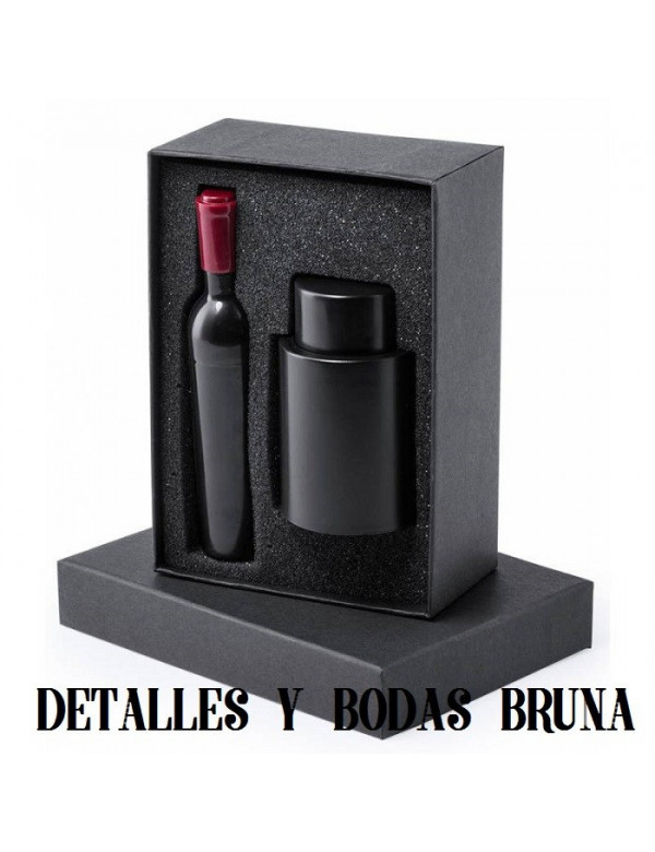 Set Sacacorcho y Tapón para el Vino en Caja