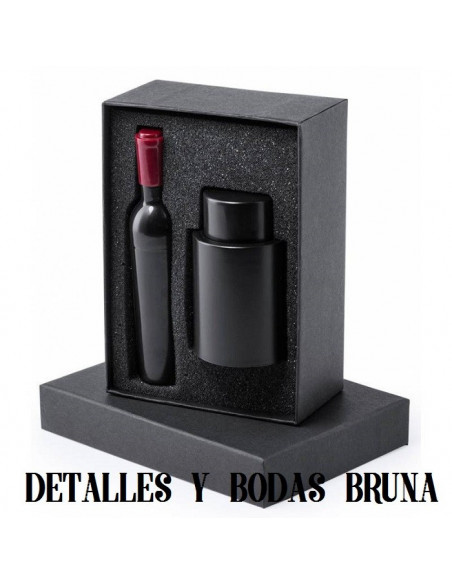 Set Sacacorcho y Tapón para el Vino en Caja