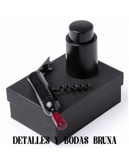 Set Sacacorcho y Tapón para el Vino en Caja