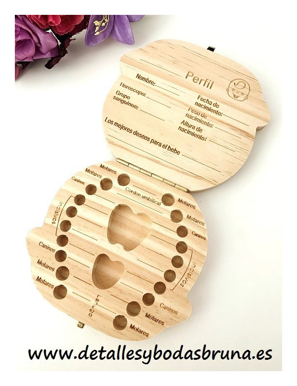 Caja Guarda Dientes de Leche de Niño Moreno