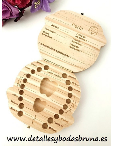 Caja Guarda Dientes de Leche de Niño Moreno