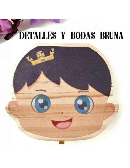 Caja Guarda Dientes de Leche de Niño Moreno