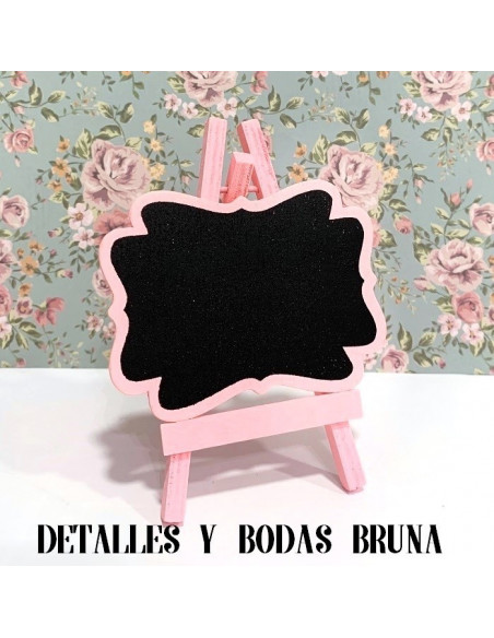 Mini Pizarra con Atril Rosa