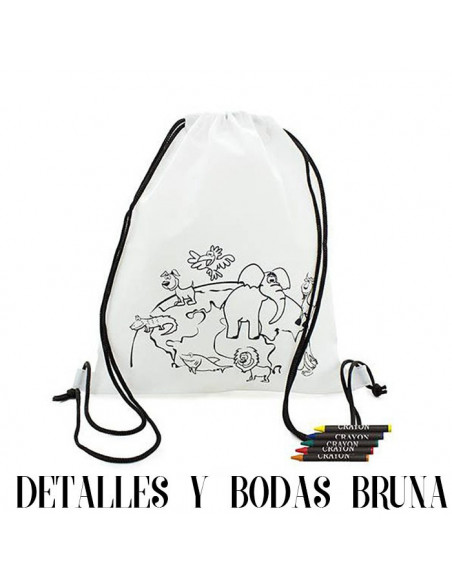 Mochila para Colorear Animales Mundo