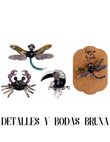 Broche animales pedrería