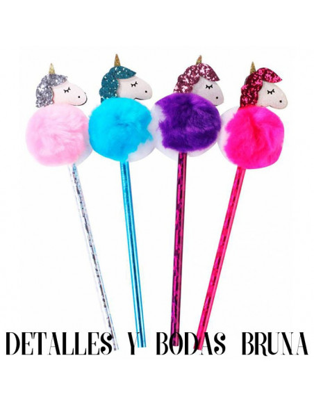 Lapiz Unicornio Pompon