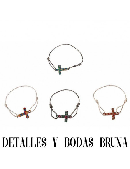Pulsera Cruz de Colores