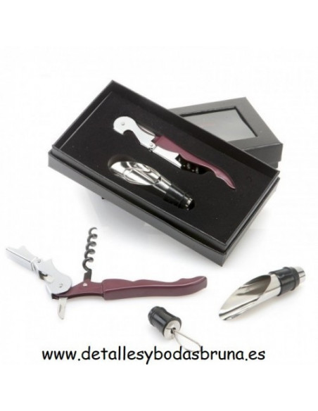 Sacacorchos multifuncion y tapón antigoteo