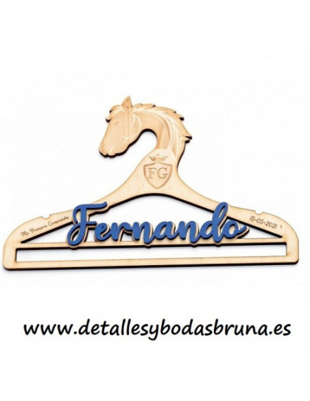 Percha Personalizada para Comunión Caballo