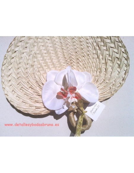 Pay pay Rafia natural con Flores en colores únicos 