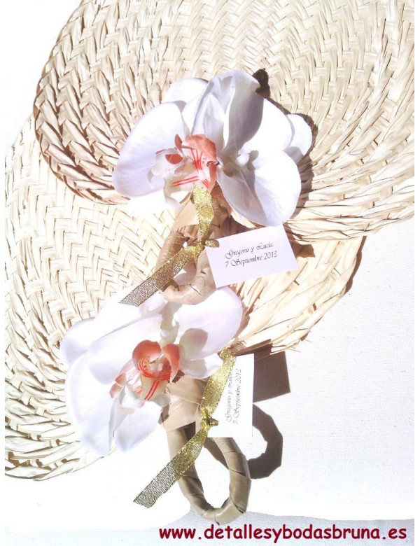 Pay pay Rafia natural con Flores en colores únicos 