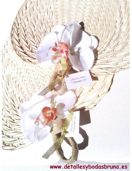 Pay pay Rafia natural con Flores en colores únicos 