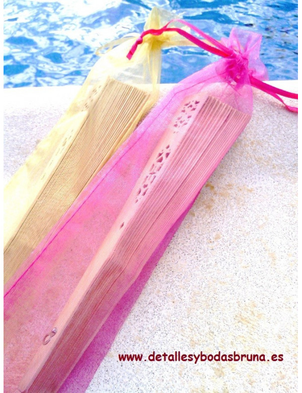 Bolsas de Organza para Abanicos 25 x 7 cm ESCOGE COLORES
