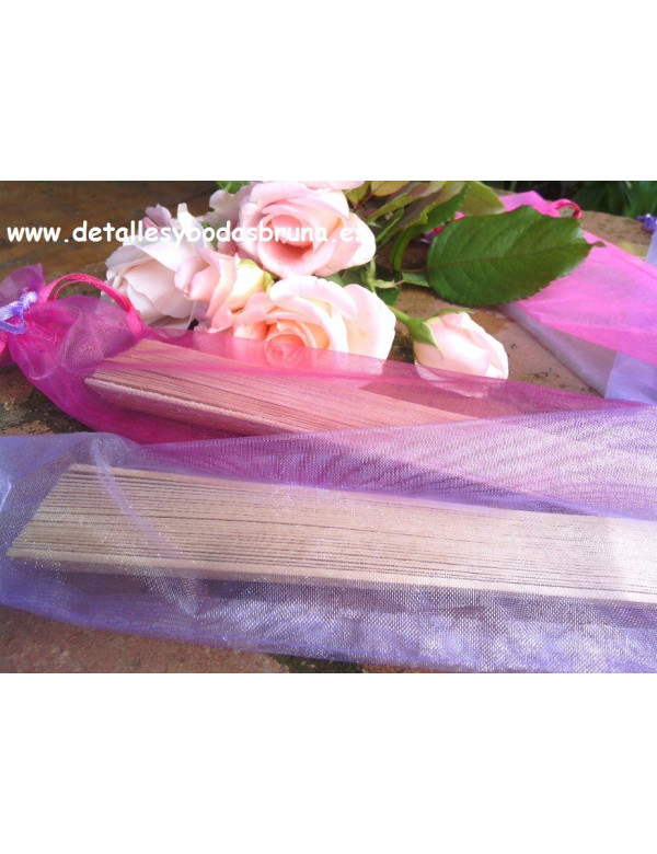 Bolsas de Organza para Abanicos 25 x 7 cm ESCOGE COLORES