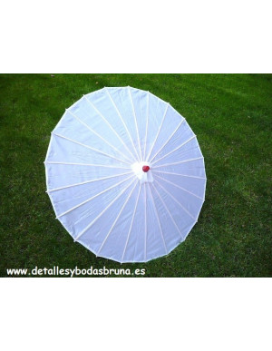 Sombrilla Parasol de Tela Blanca - AGOTADO -