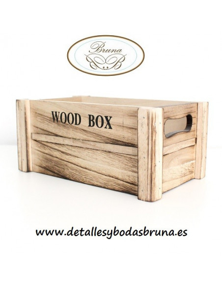 Caja de Madera Natural Vintage Pequeña