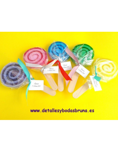 Piruletas de Jabón ELIGE COLORES