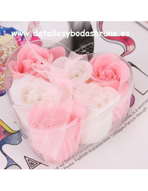 Rosas de jabón 6 unidades