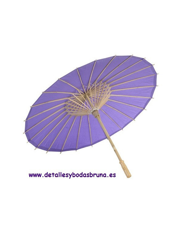 Sombrilla Parasol Morado de Papel